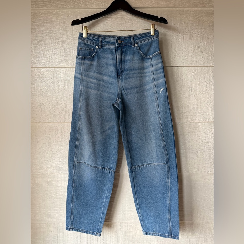 LOFT The Barrel Jeans Size 25 High Rise Medium Wash Denim